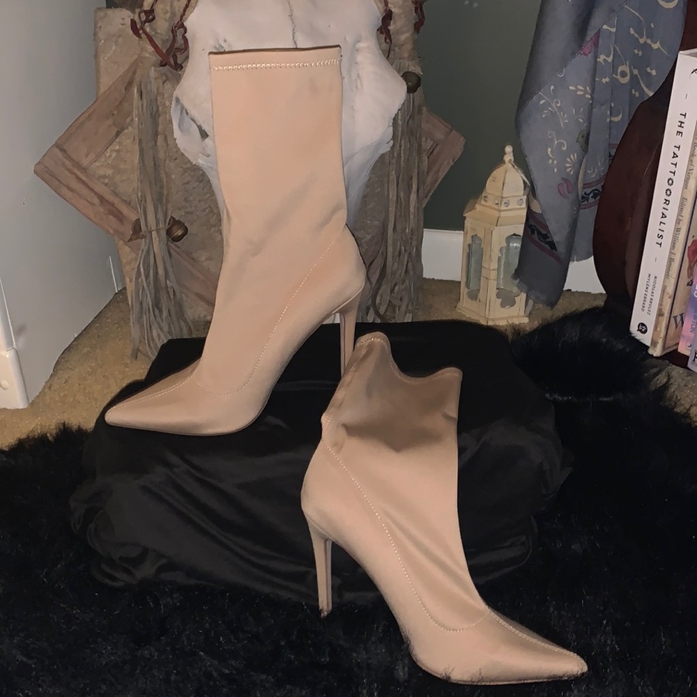 Beige Sock Boots ✨